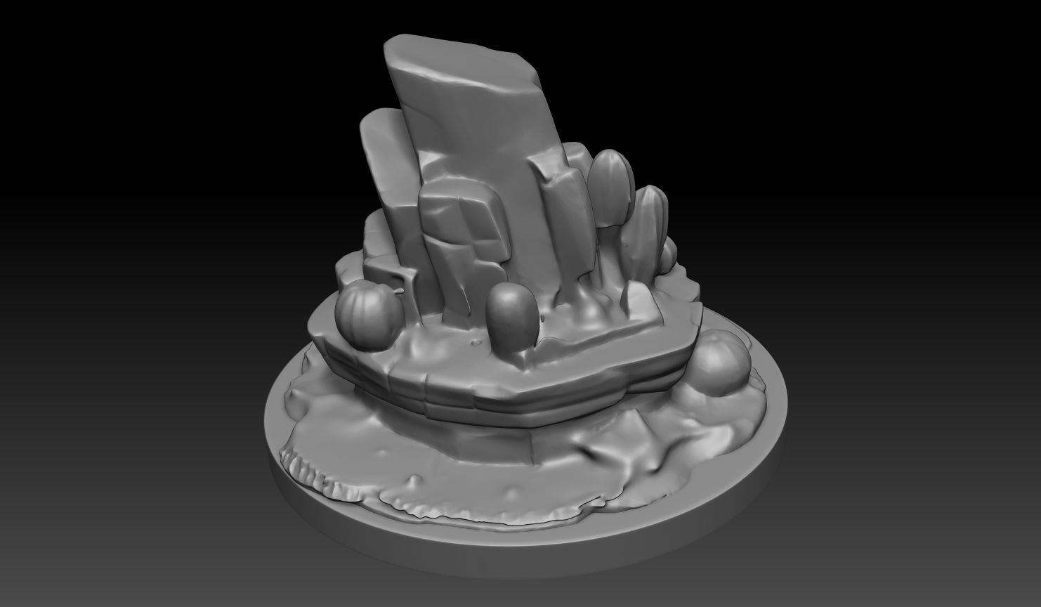 15 Tabletop Game Rock  - 250102 3D print model_4