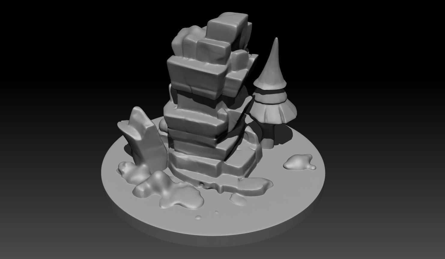 15 Tabletop Game Rock  - 250102 3D print model_13