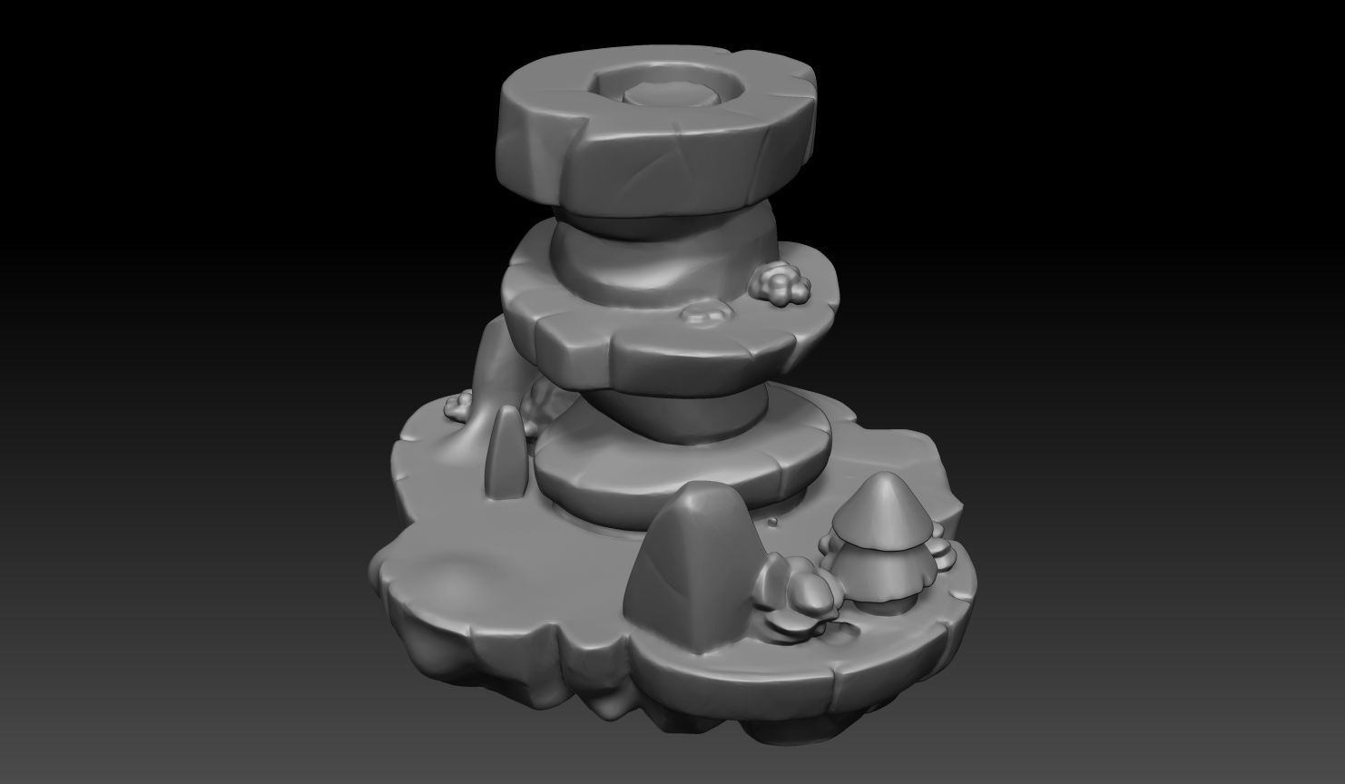 15 Tabletop Game Rock  - 250102 3D print model_12