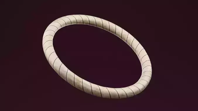 Golden Band Jewlery Low-poly 3D model