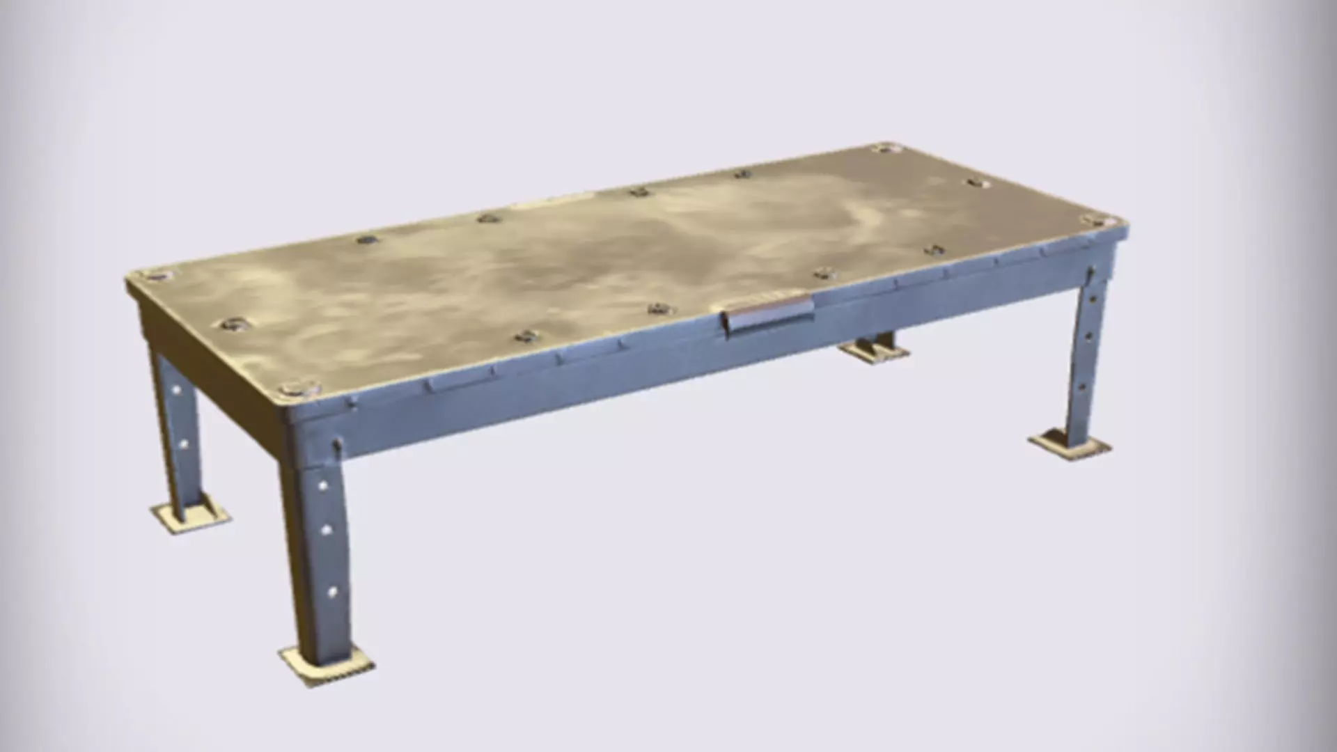 metallic industrial table 3D Game Ready model with Texture 3D model_0