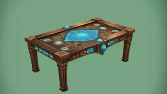 magical glowing table 3D Game Ready Model 3D model