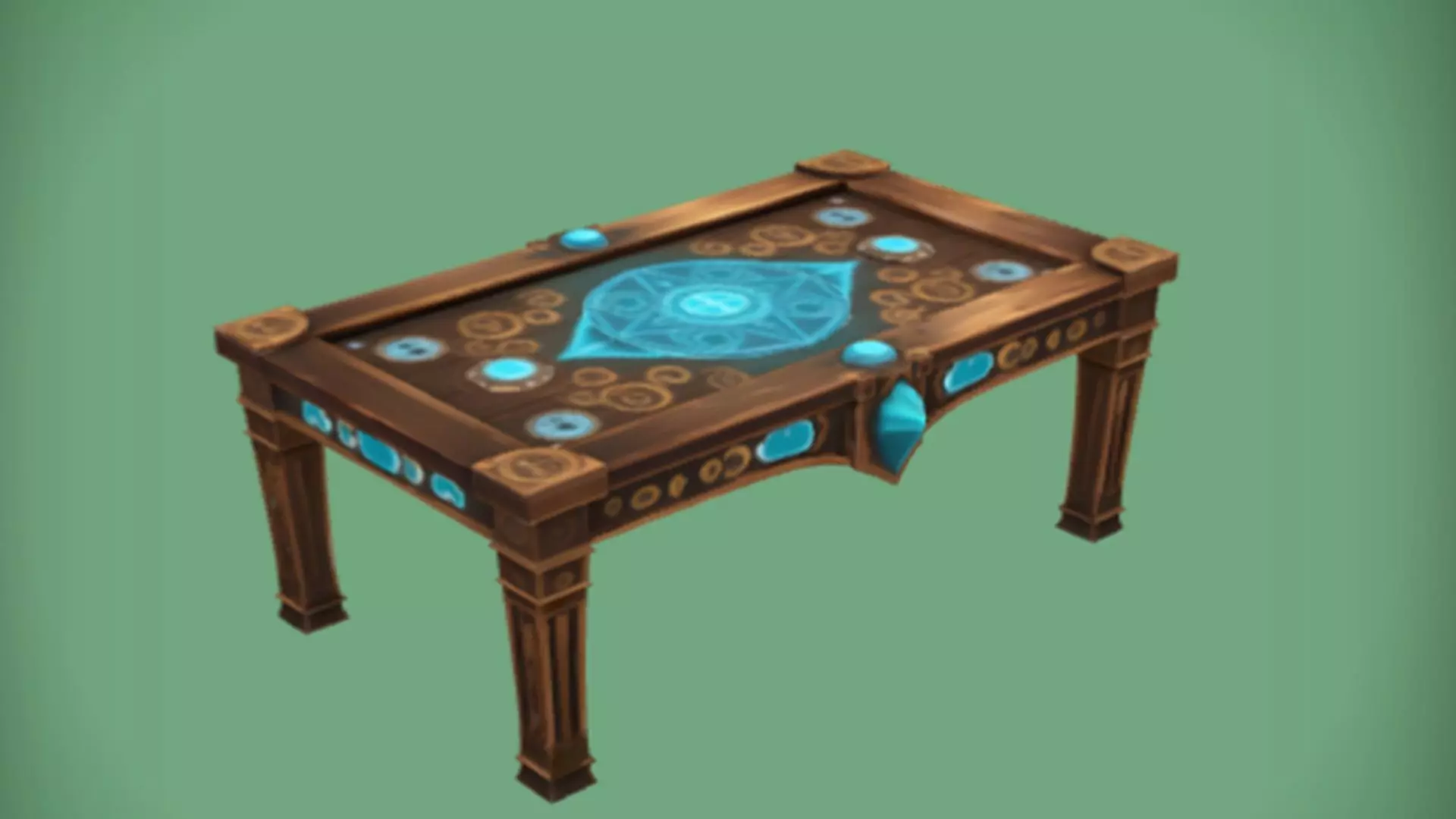 magical glowing table 3D Game Ready Model 3D model_0