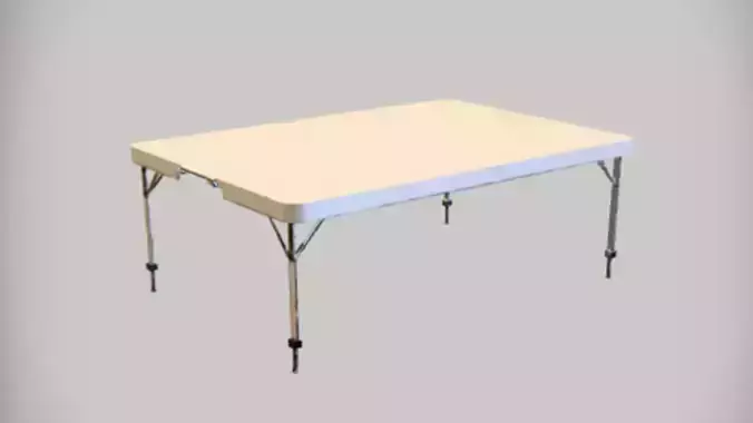 folding banquet table 3D Game ready Model 3D model