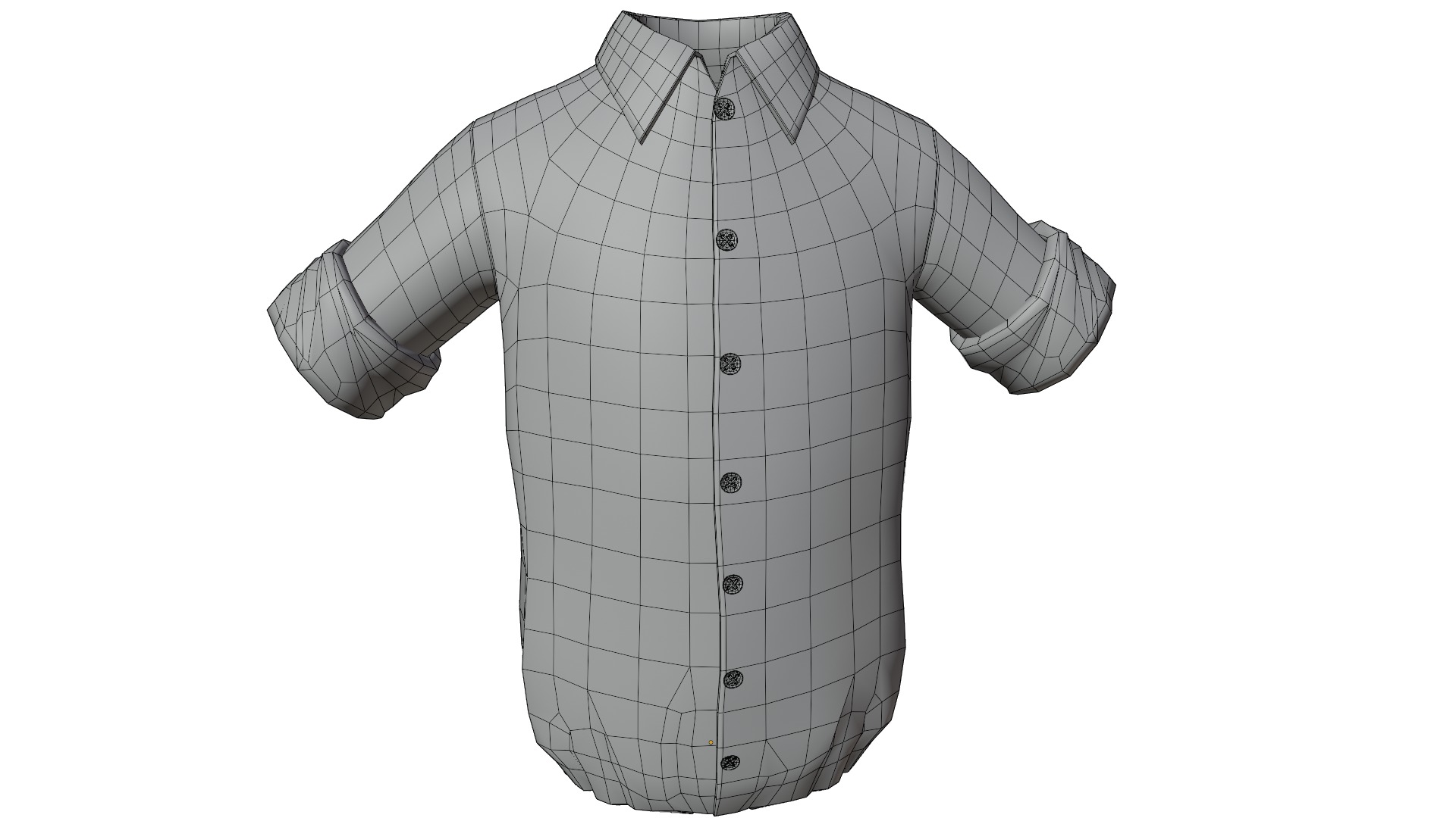 Shirt 3D Low-poly 3D model_10
