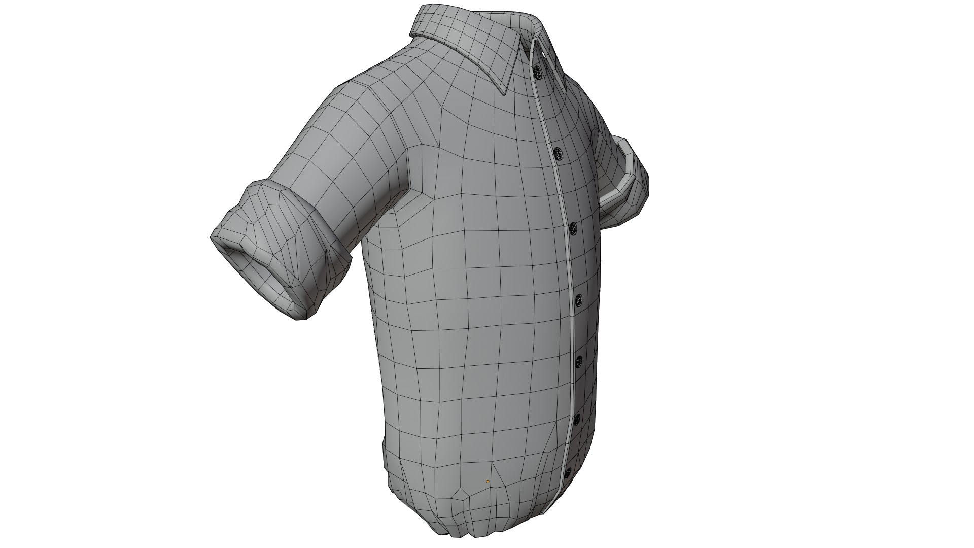 Shirt 3D Low-poly 3D model_9