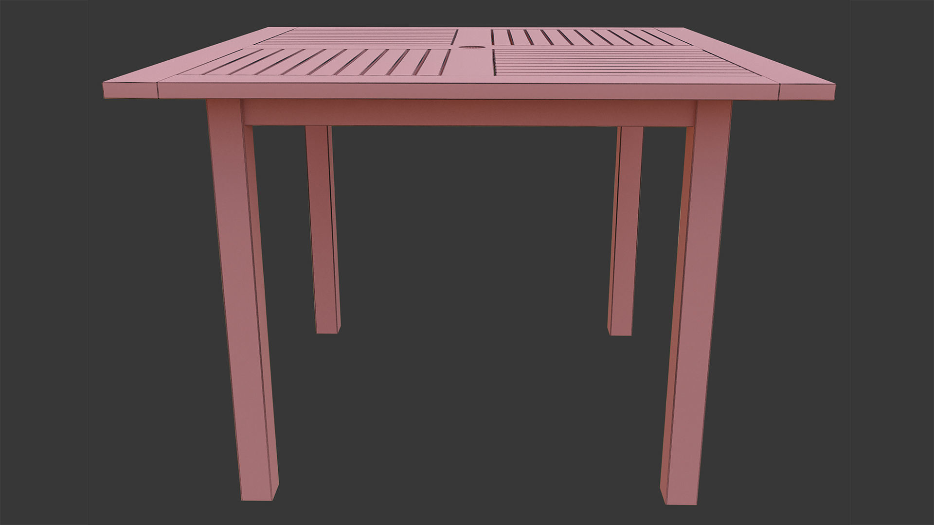 Square Table 3D model_5