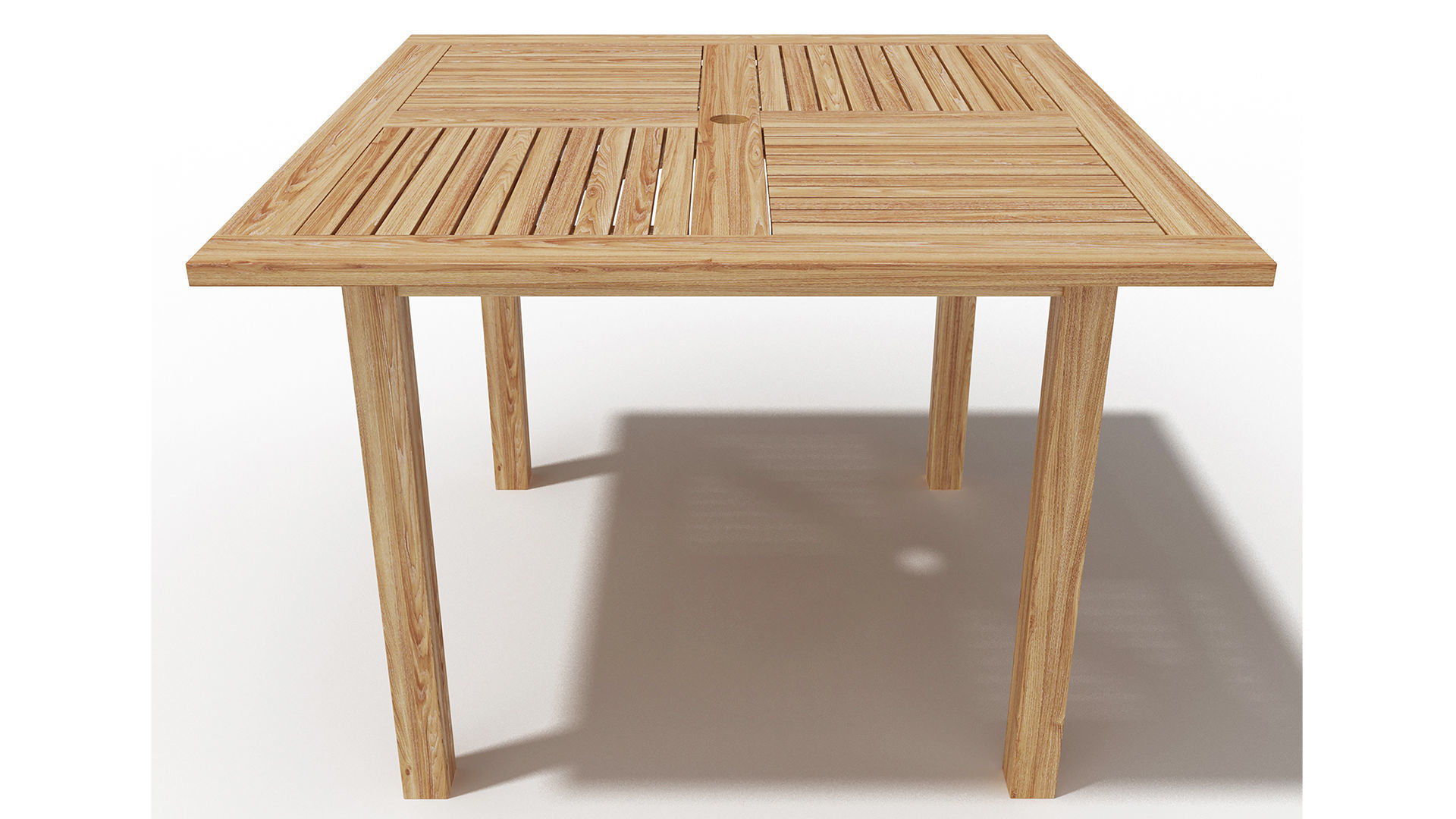 Square Table 3D model_3