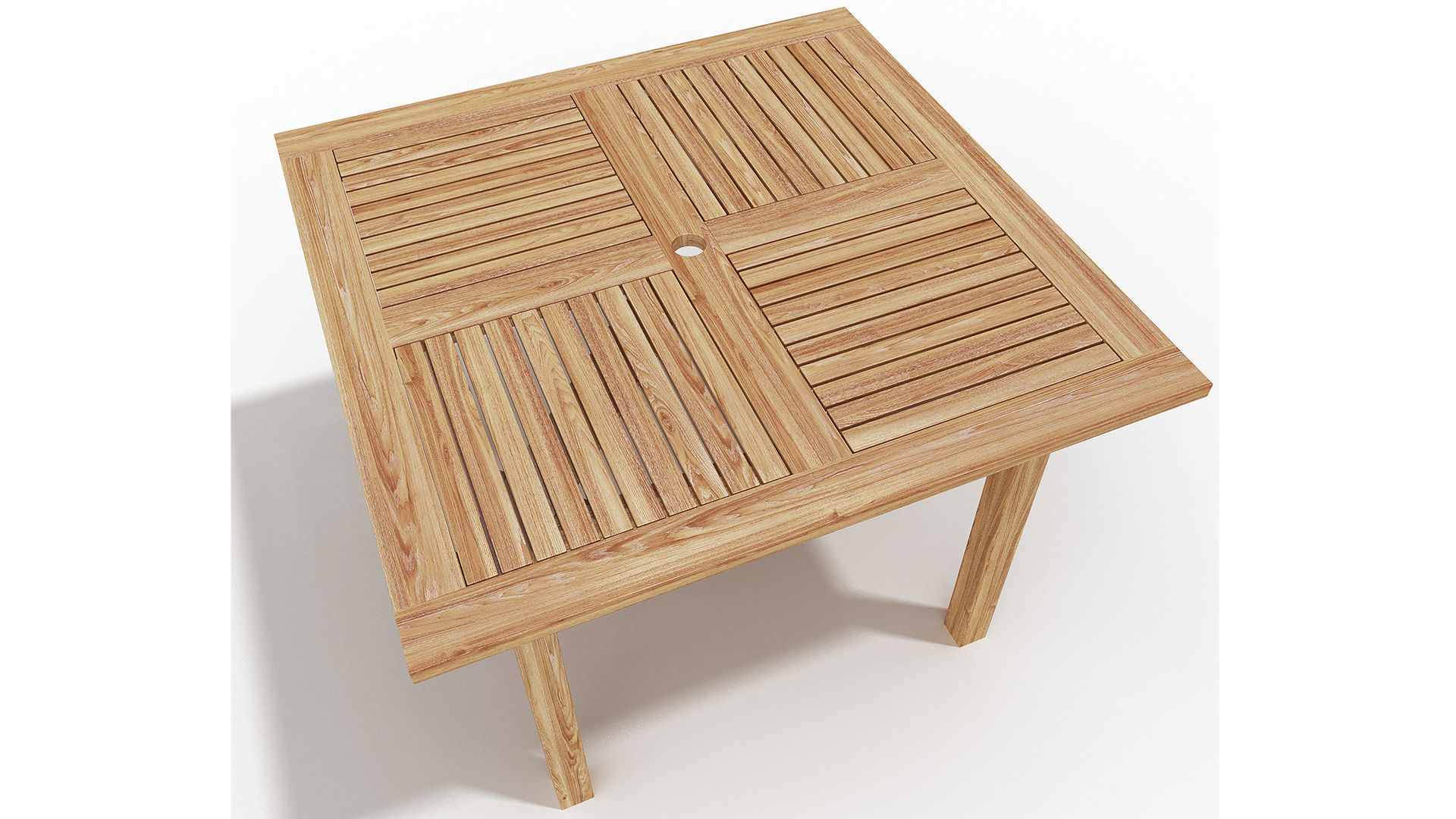 Square Table 3D model_2