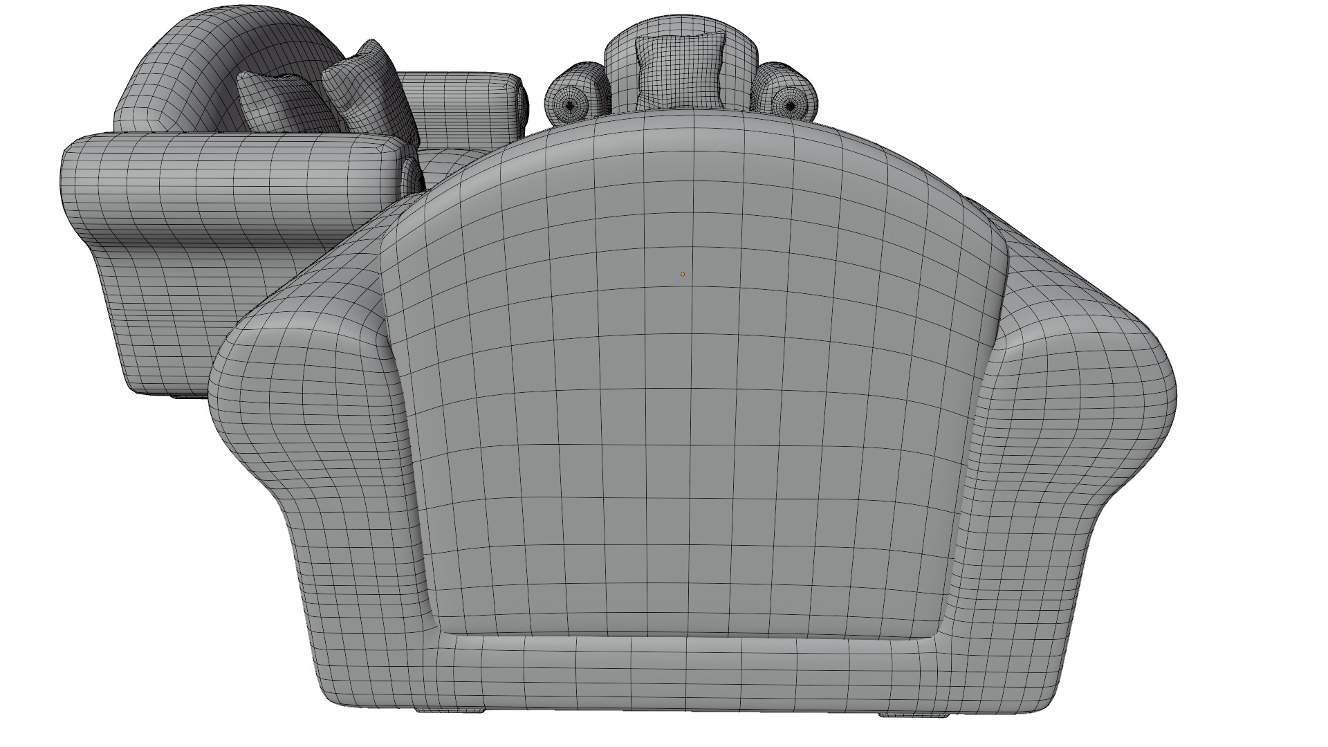 Sofa Set 01 Low-poly 3D model_16