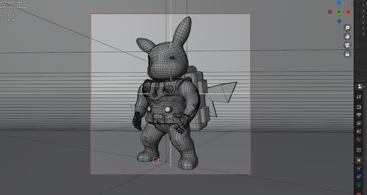 PIKACHU CYBER TOY  Low-poly 3D model_2