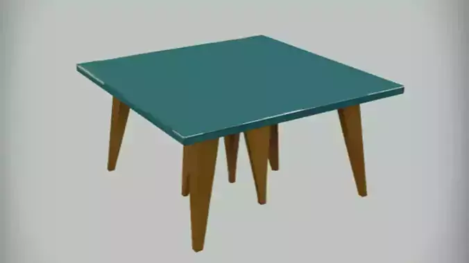 Square table with tapering legs