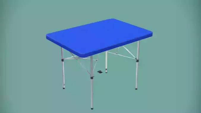 portable folding table  3D Game Ready Model 3D model
