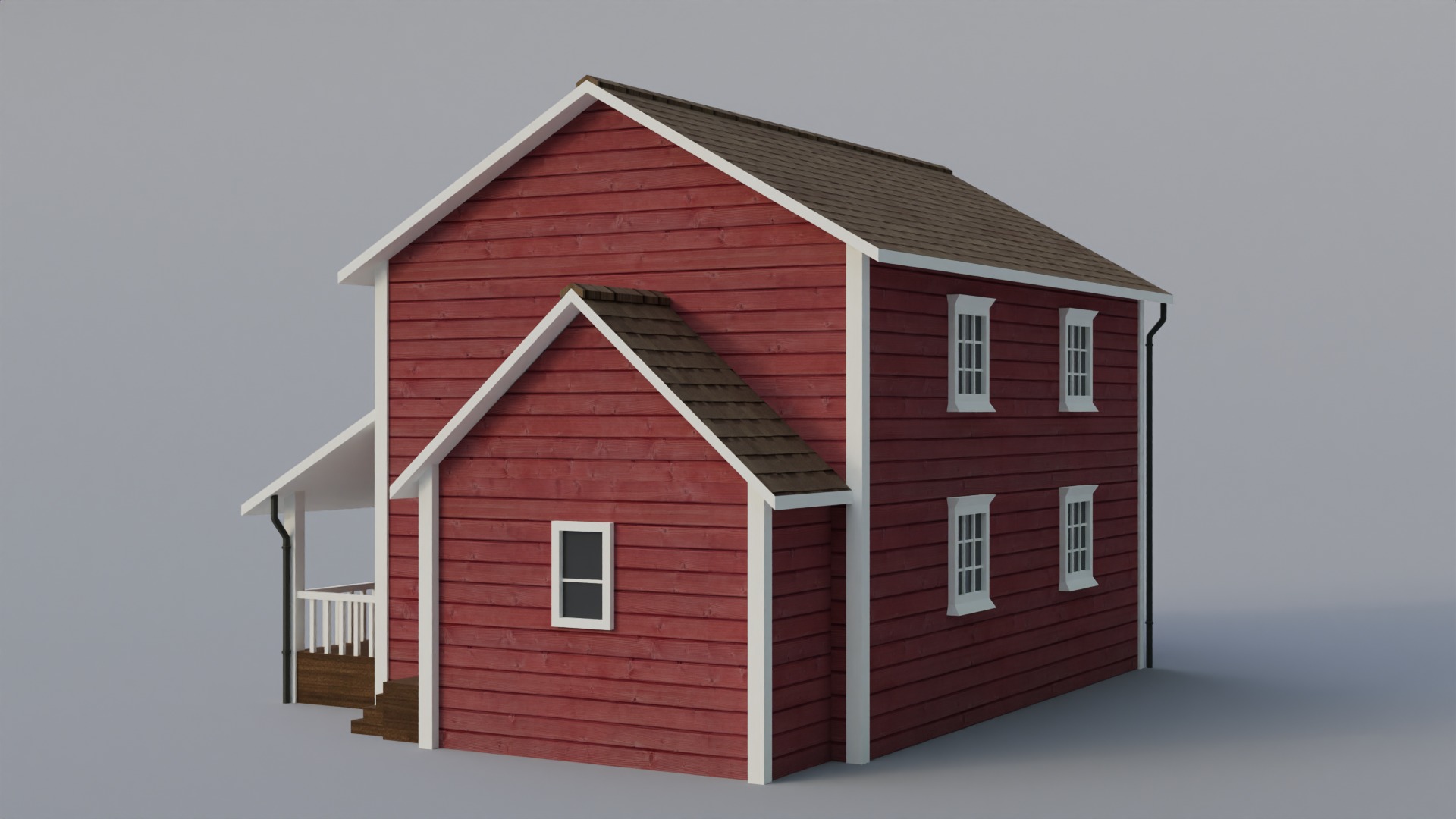 Low Poly house 2 Low-poly 3D model_5