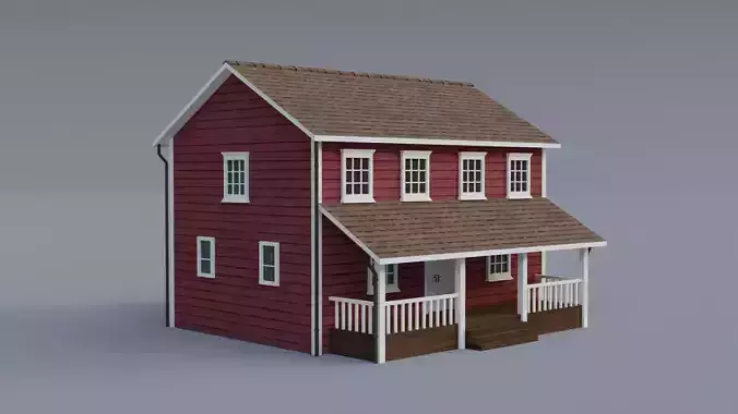 Low Poly house 2 Low-poly 3D model