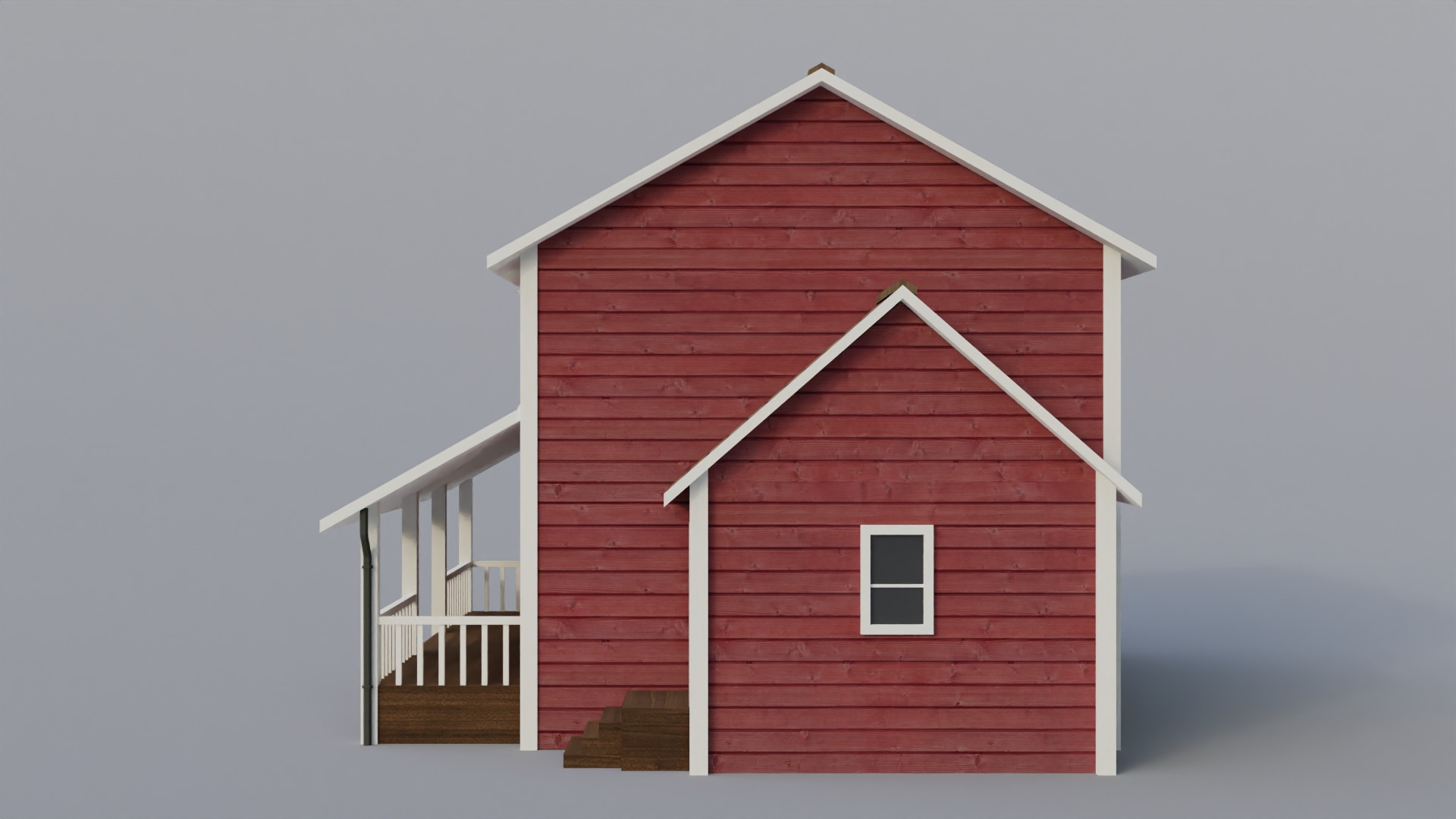 Low Poly house 2 Low-poly 3D model_3