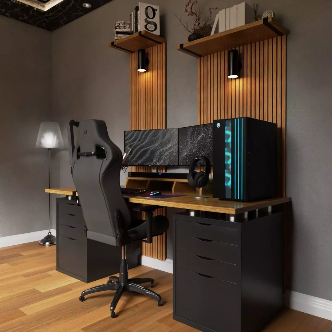 work room 4 Low-poly 3D model
