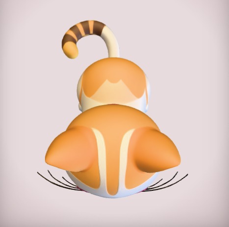 Cartoon Cat Low-poly 3D model_1