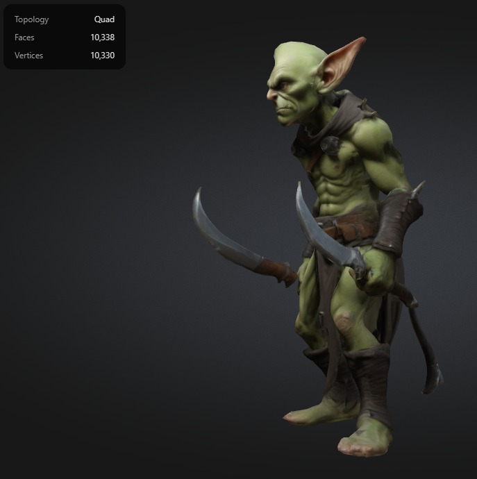 stylized fantasy goblin assassin - 1 3D model_1