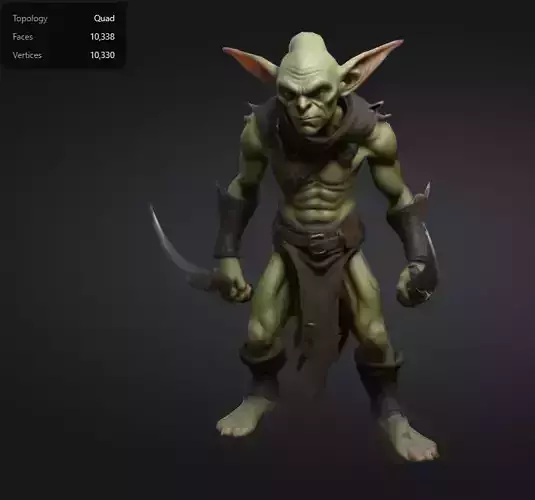 stylized fantasy goblin assassin - 1