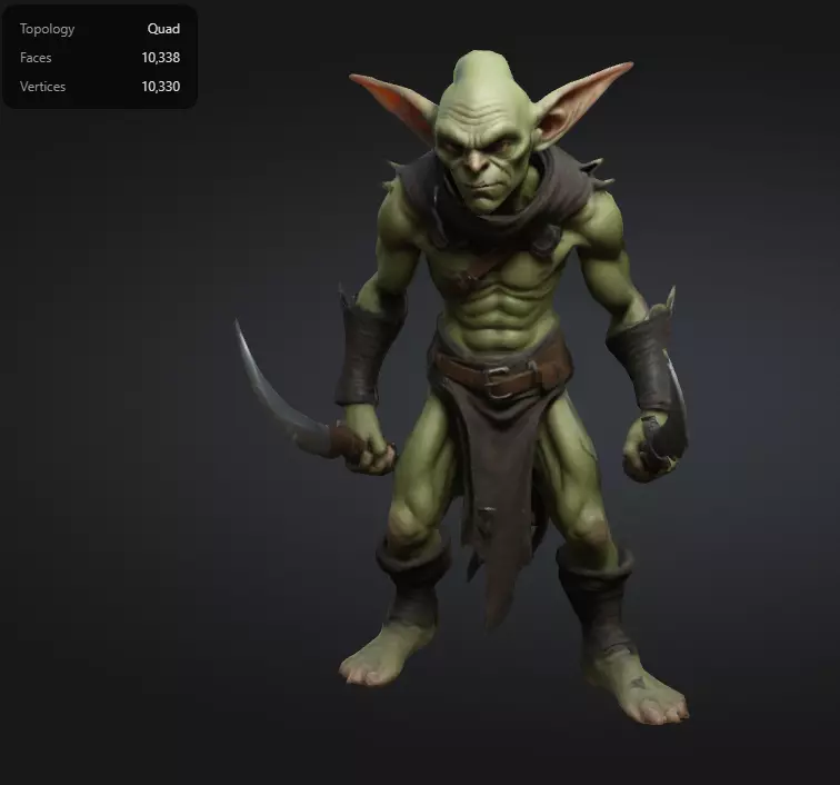 stylized fantasy goblin assassin - 1 3D model_0