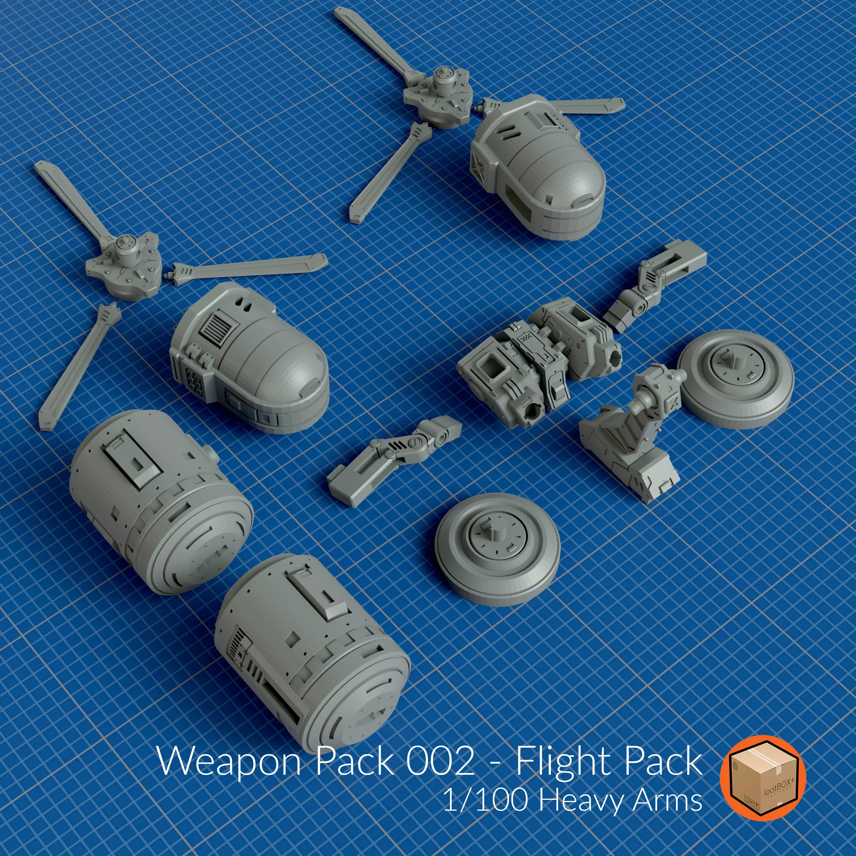 WEAPON PACK 002 3D print model_0
