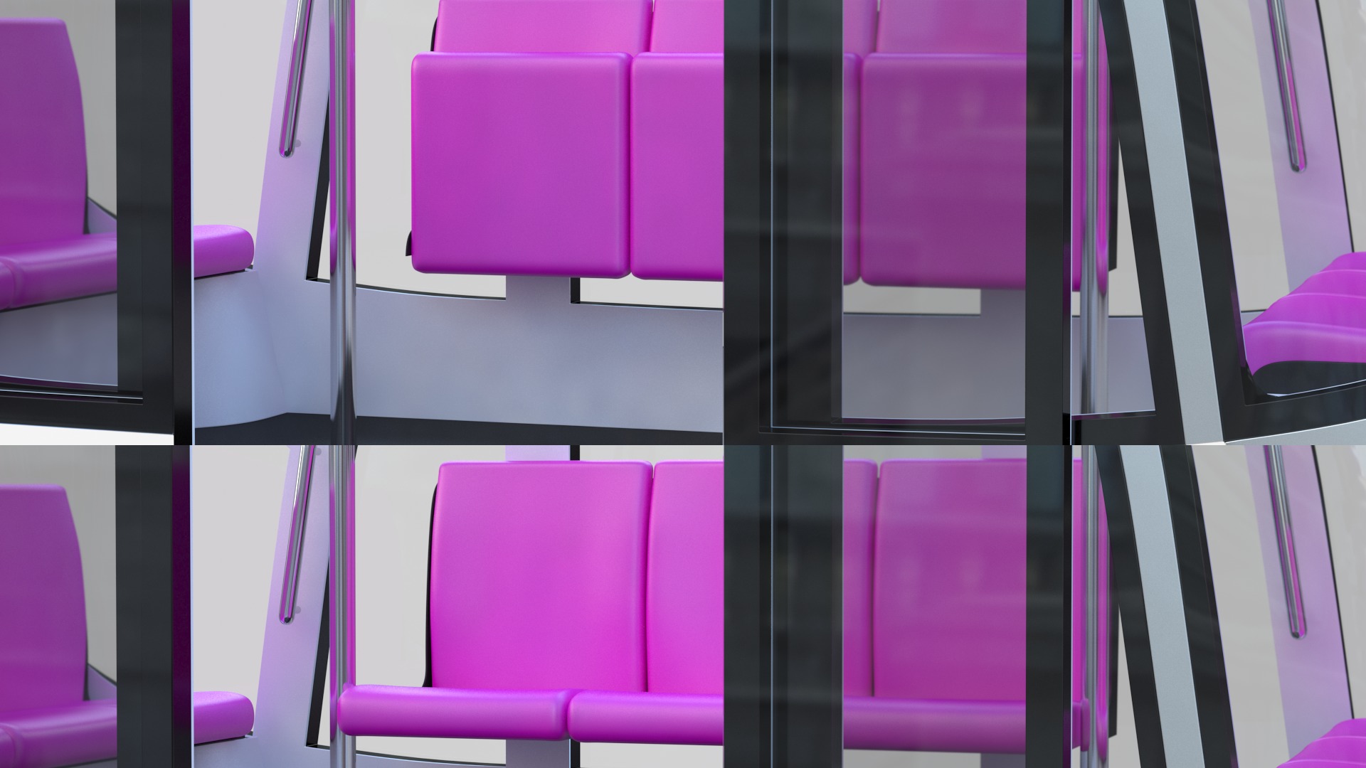 Autonomous City Shuttle Bus pink 3D model_4