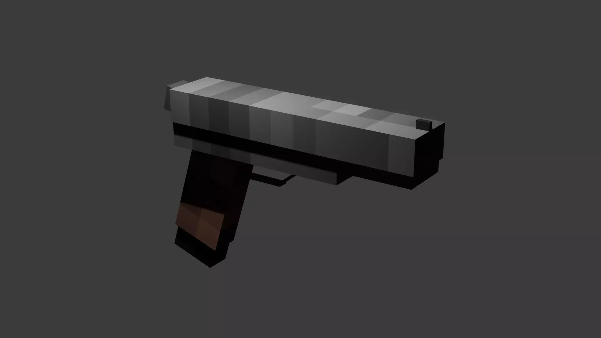 pistol Free low-poly 3D model_0