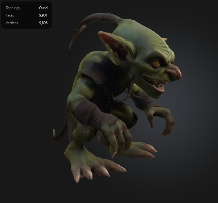 stylized fantasy goblin assassin - 2 3D model_2