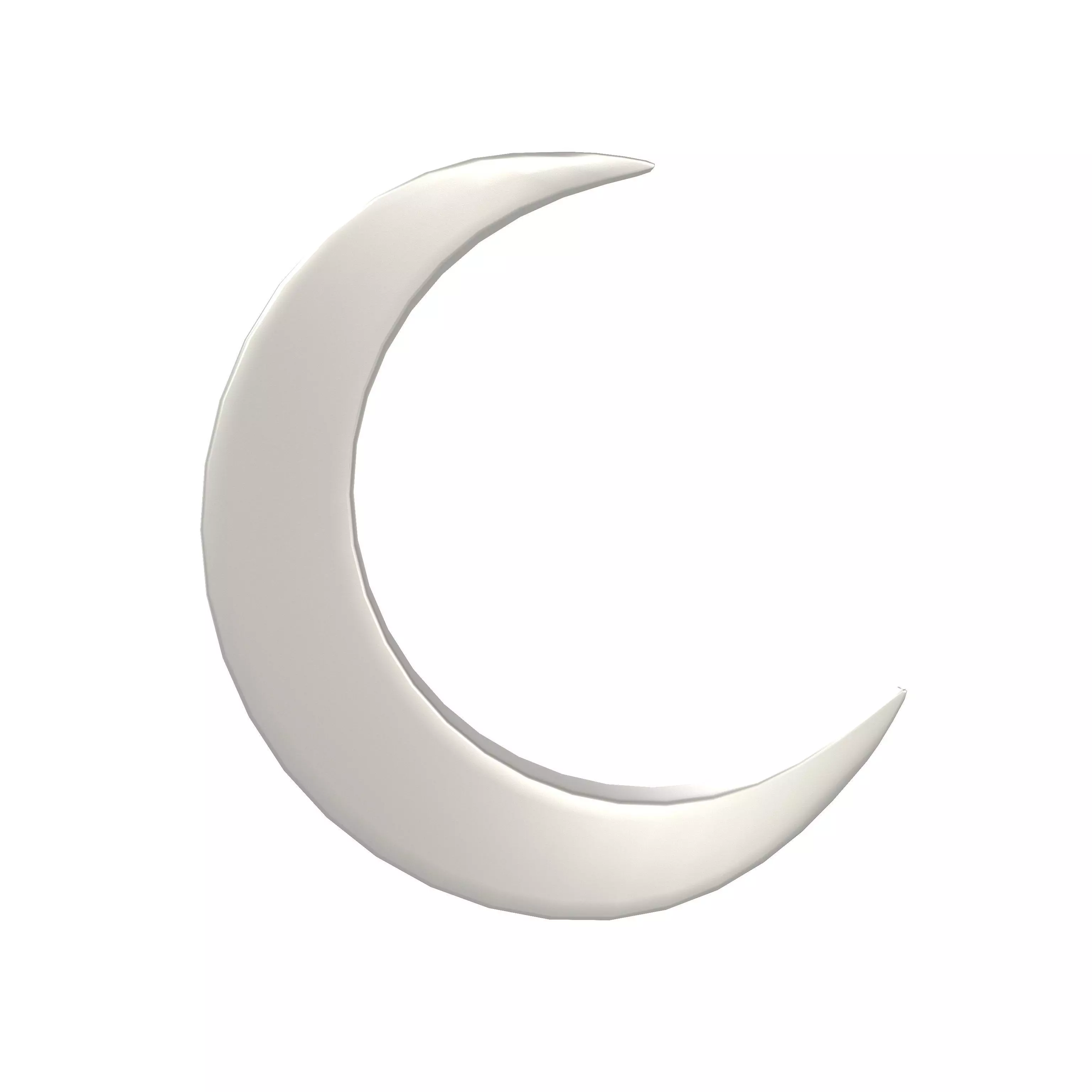 Crescent Moon v1 001 Low-poly 3D model_0