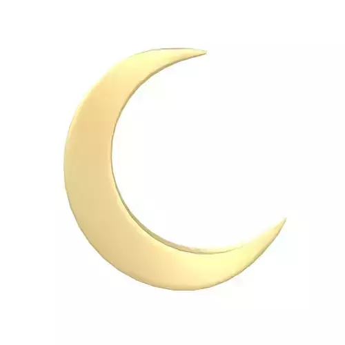 Crescent Moon v1 002 Low-poly 3D model