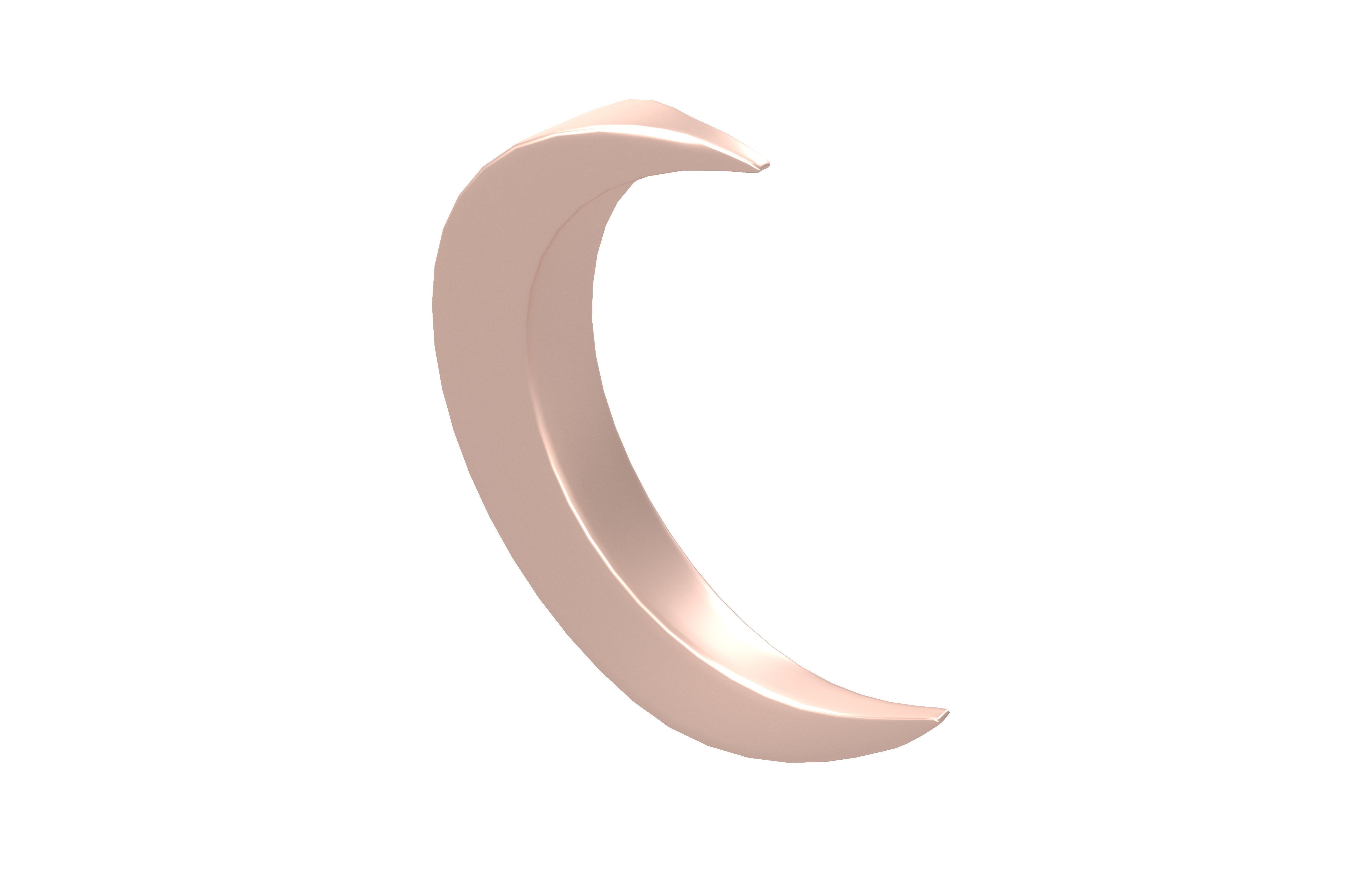 Crescent Moon v1 003 Low-poly 3D model_3