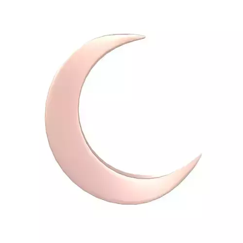 Crescent Moon v1 003 Low-poly 3D model
