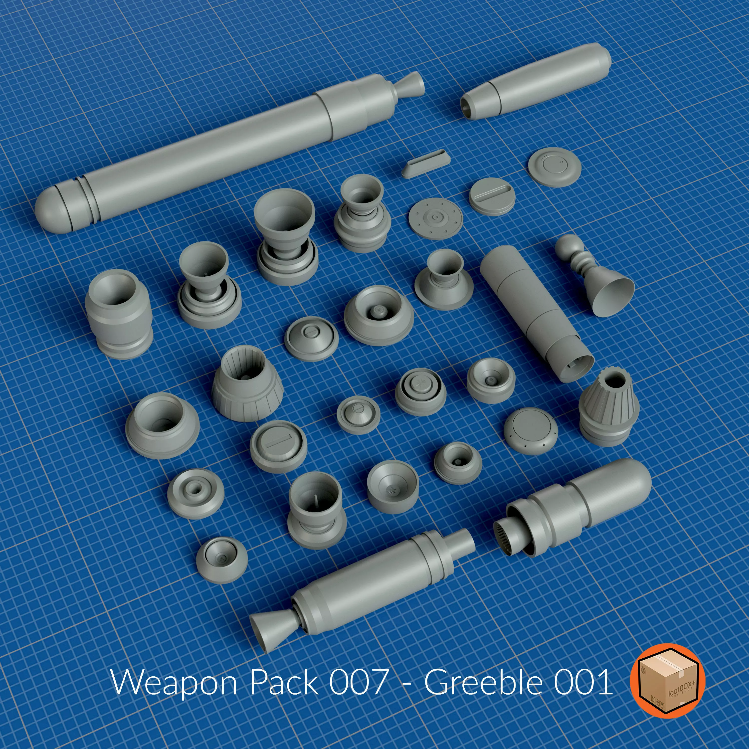 WEAPON PACK 007 3D print model_0