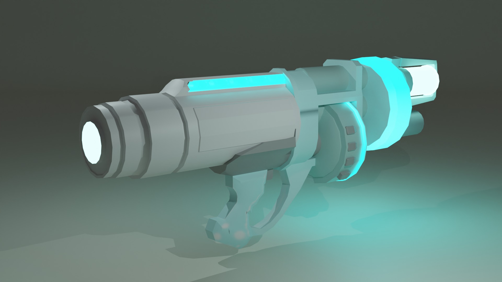 Frost blaster Low-poly 3D model_4
