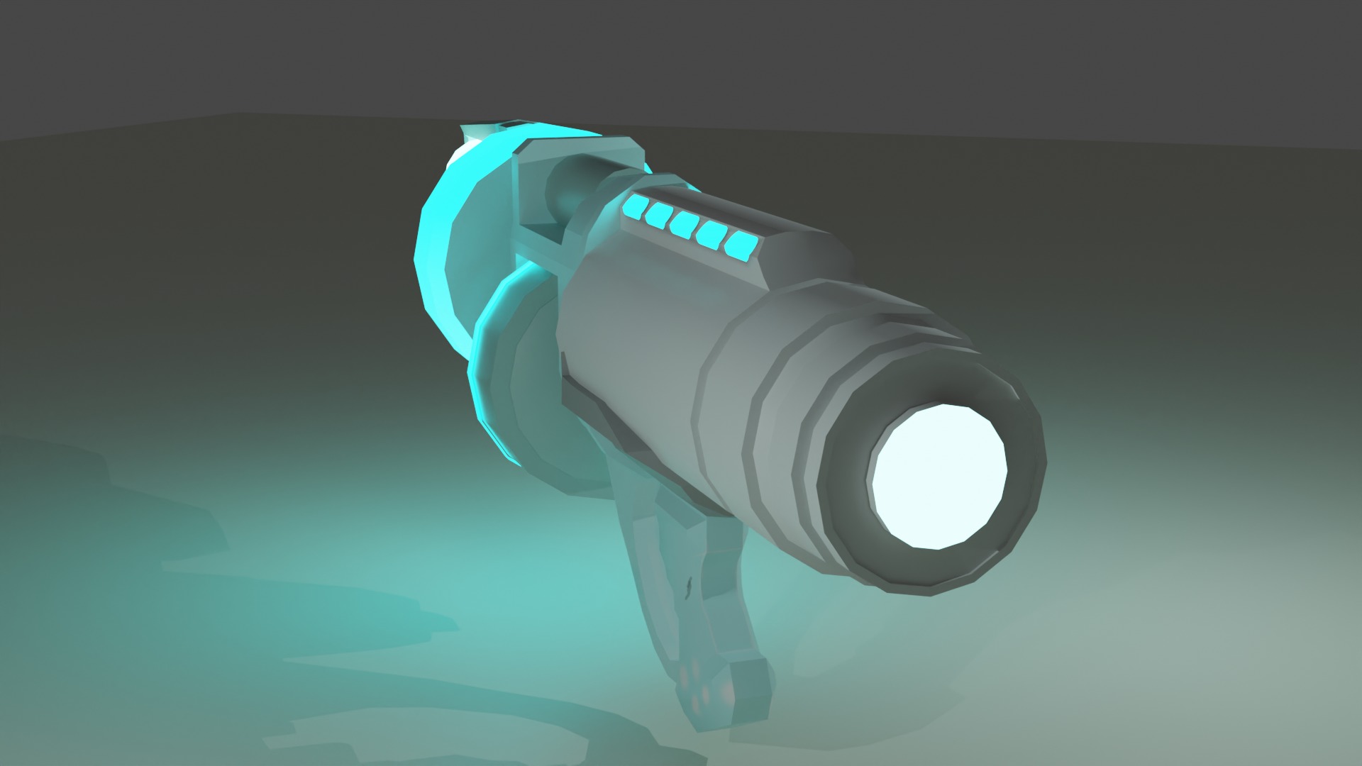 Frost blaster Low-poly 3D model_1