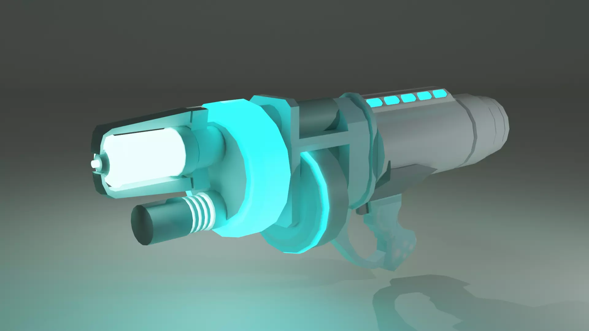 Frost blaster Low-poly 3D model_0