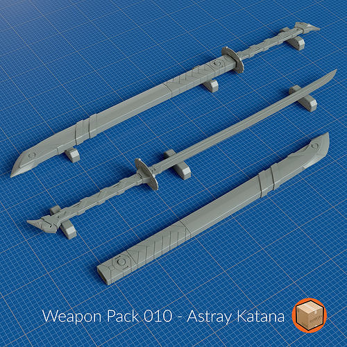 WEAPON PACK 010 - Astray Katana 3D print model
