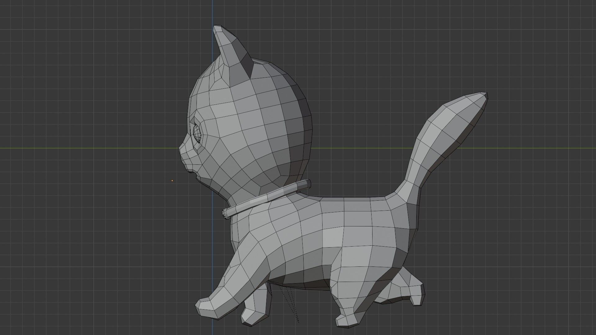 Cat Low polygon Low-poly 3D model_2