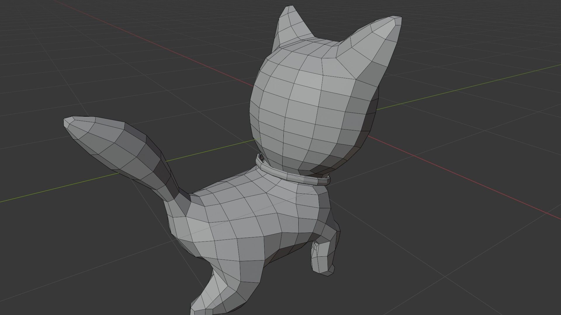 Cat Low polygon Low-poly 3D model_3