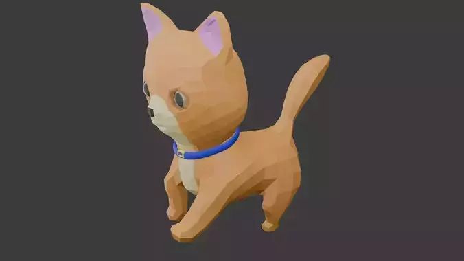 Cat Low polygon