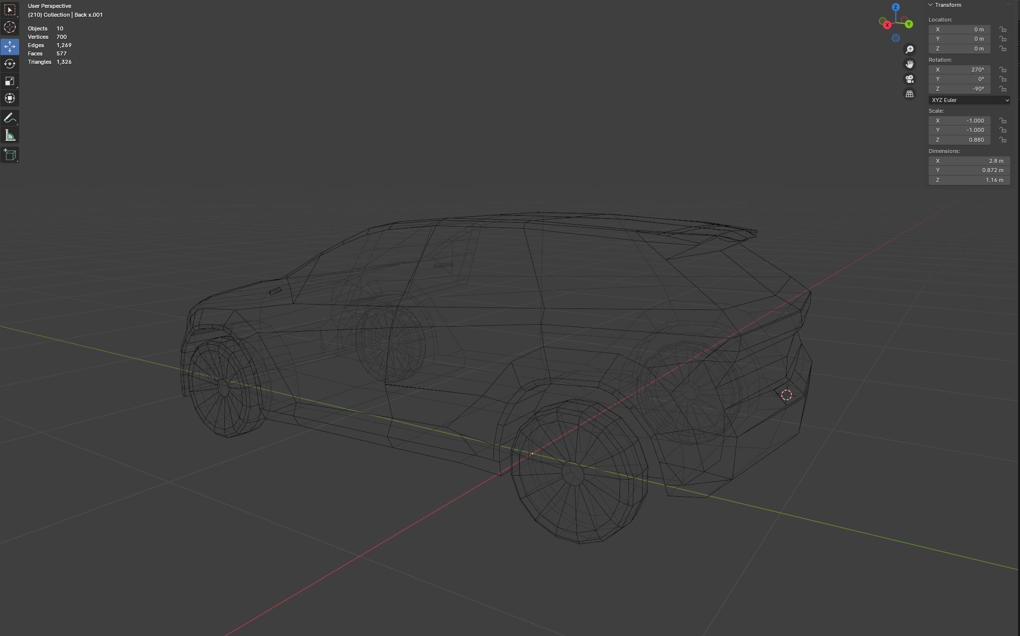 New Concept Car B  Low-poly 3D model_16