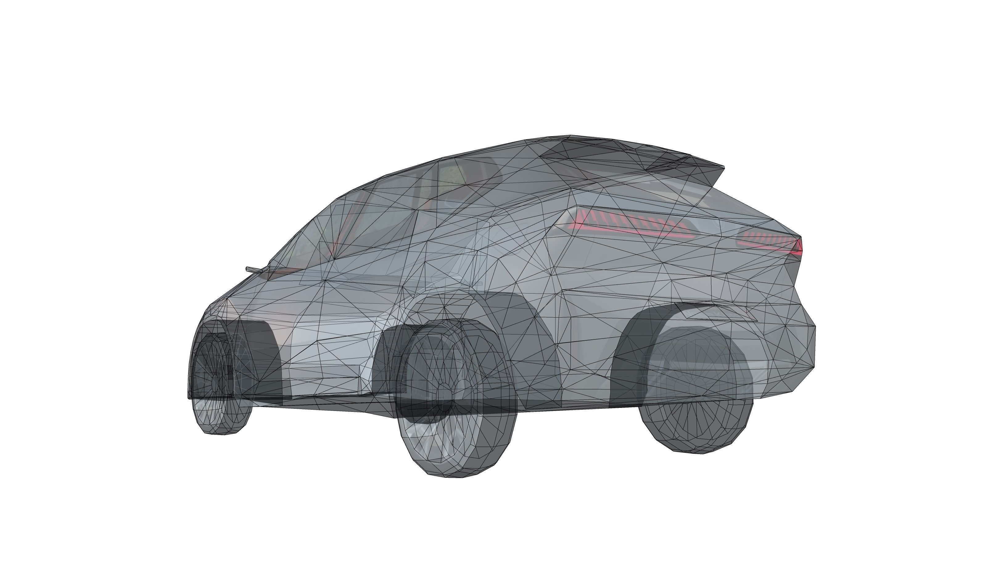 New Concept Car B  Low-poly 3D model_13