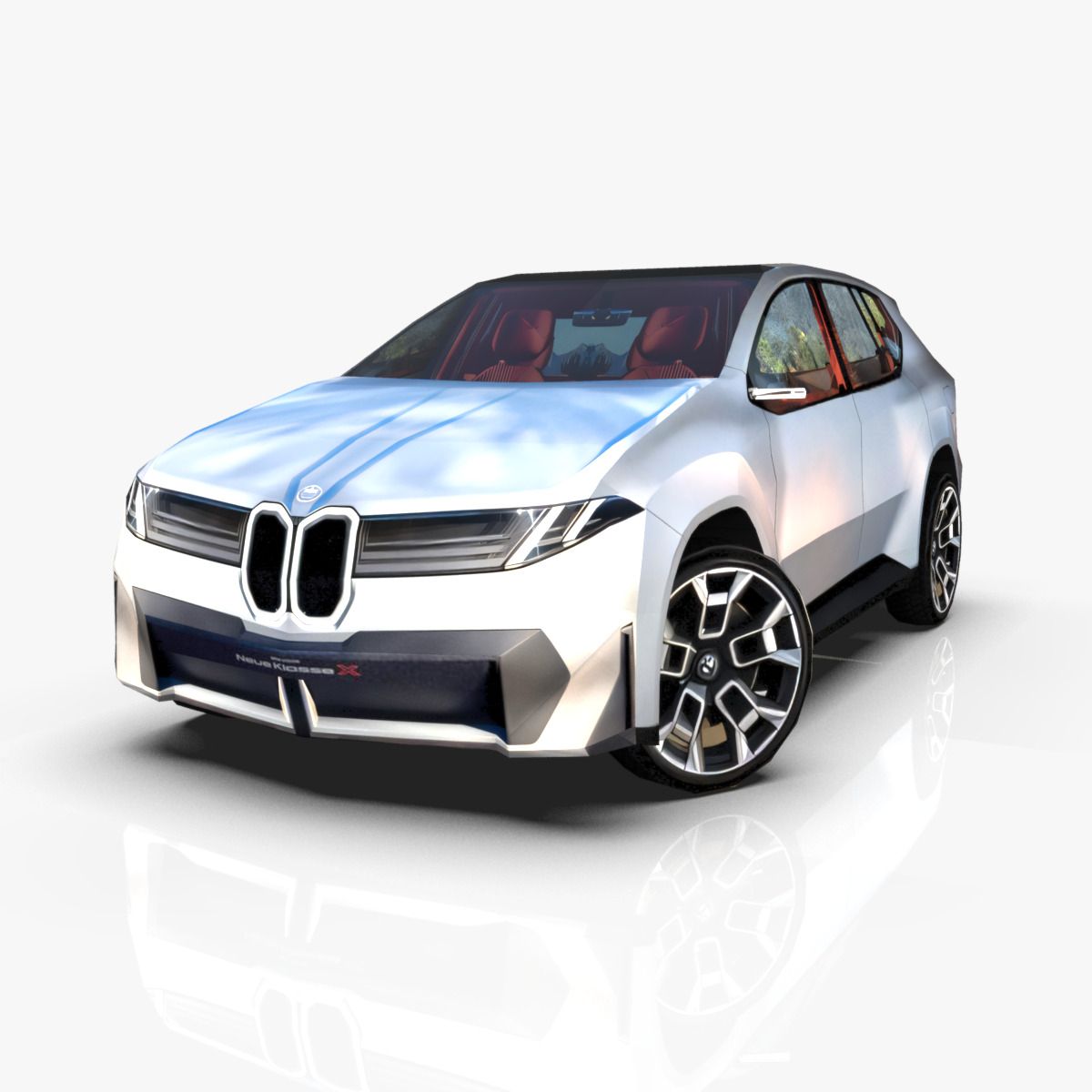 New Concept Car B  Low-poly 3D model_1