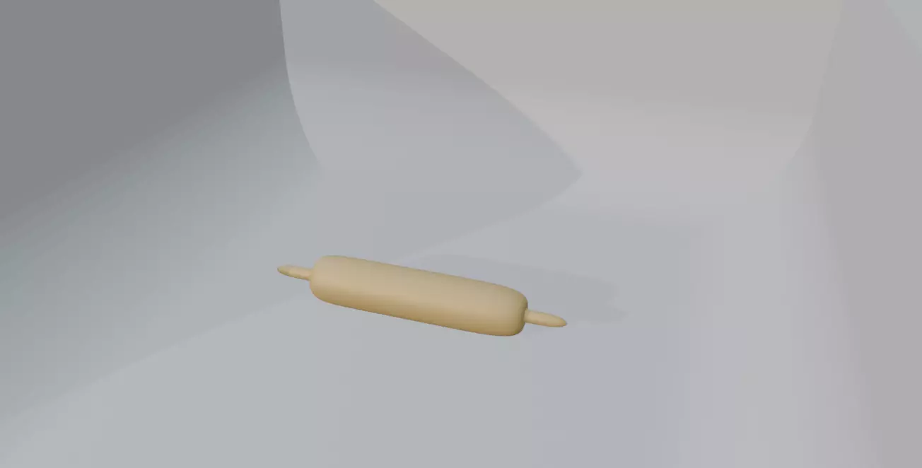 Rolling pin Low-poly 3D model