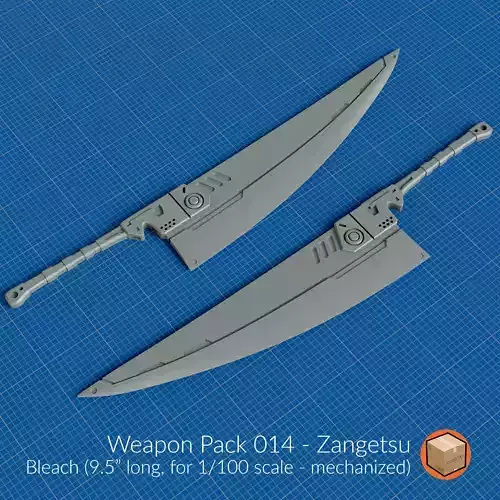 WEAPON PACK 014 - Zangetsu 3D print model