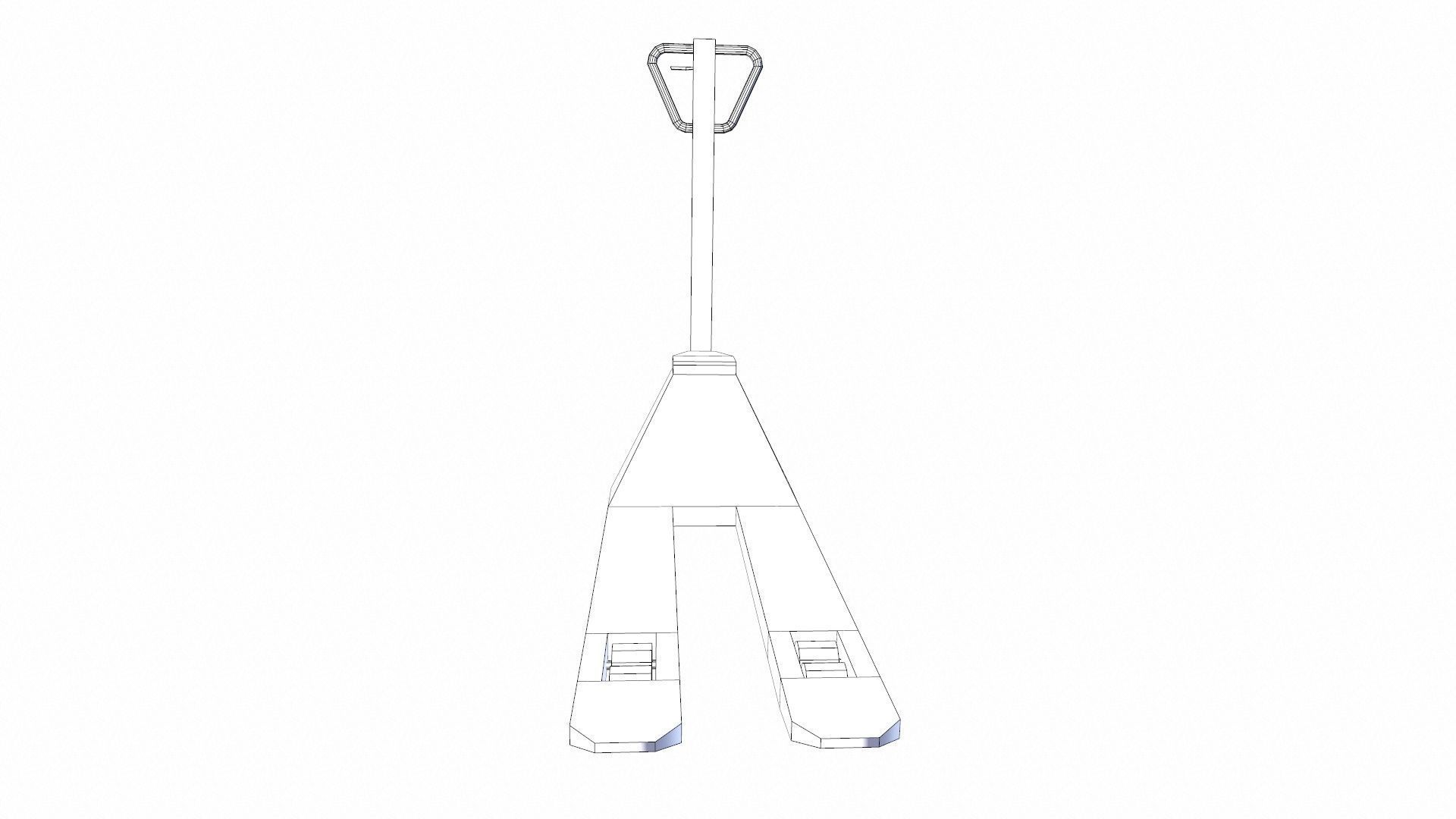 Pallet Jack Low-poly 3D model_10