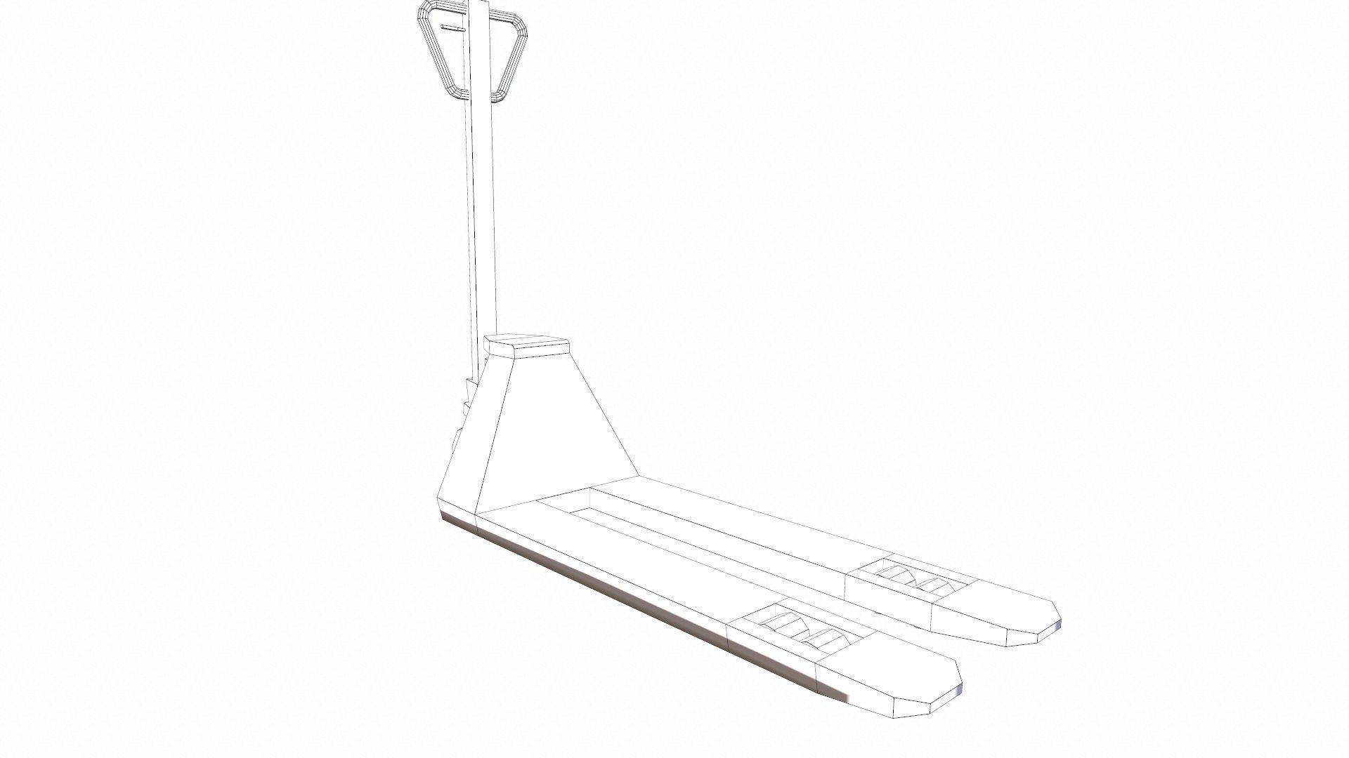 Pallet Jack Low-poly 3D model_9