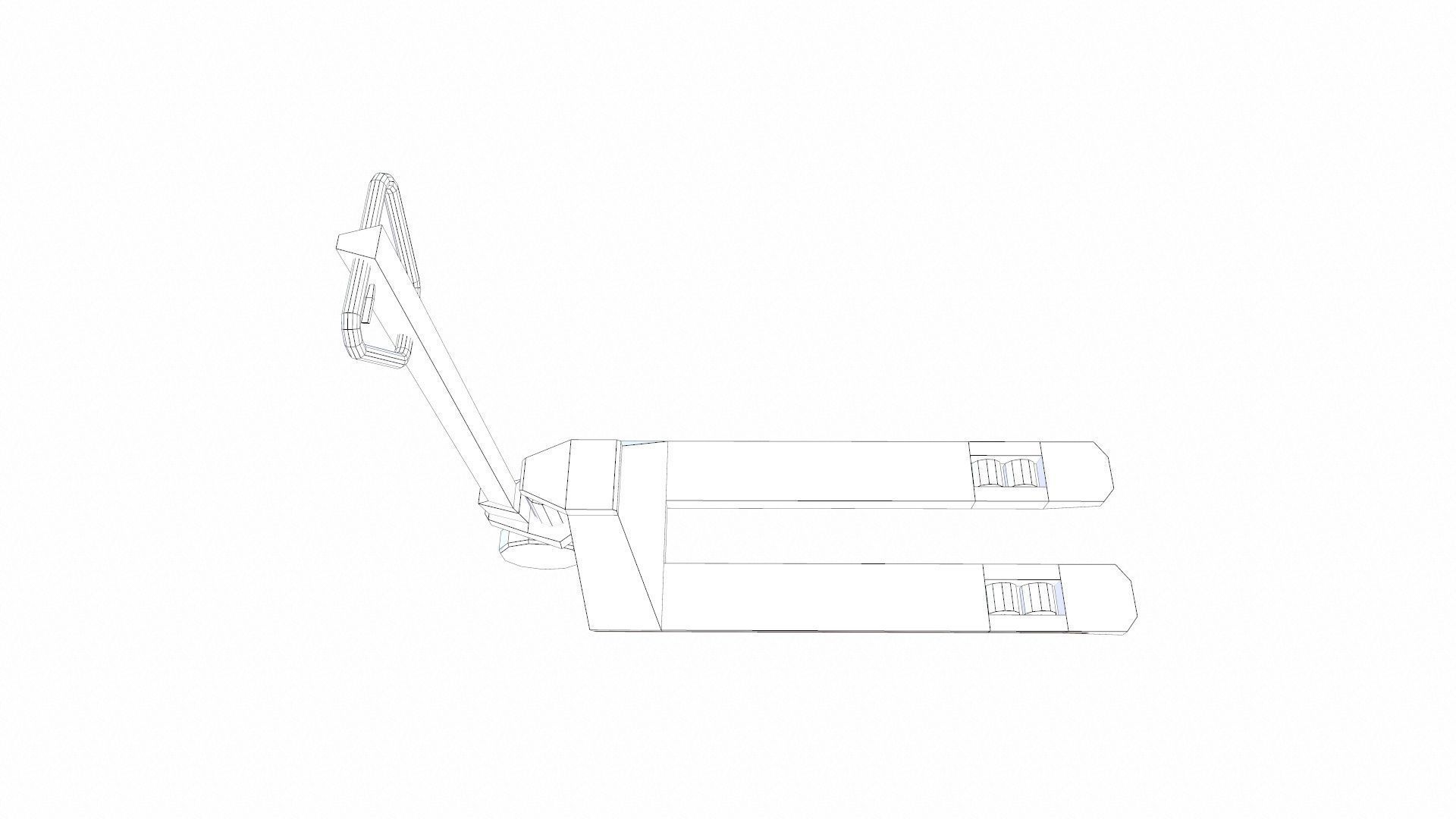 Pallet Jack Low-poly 3D model_11