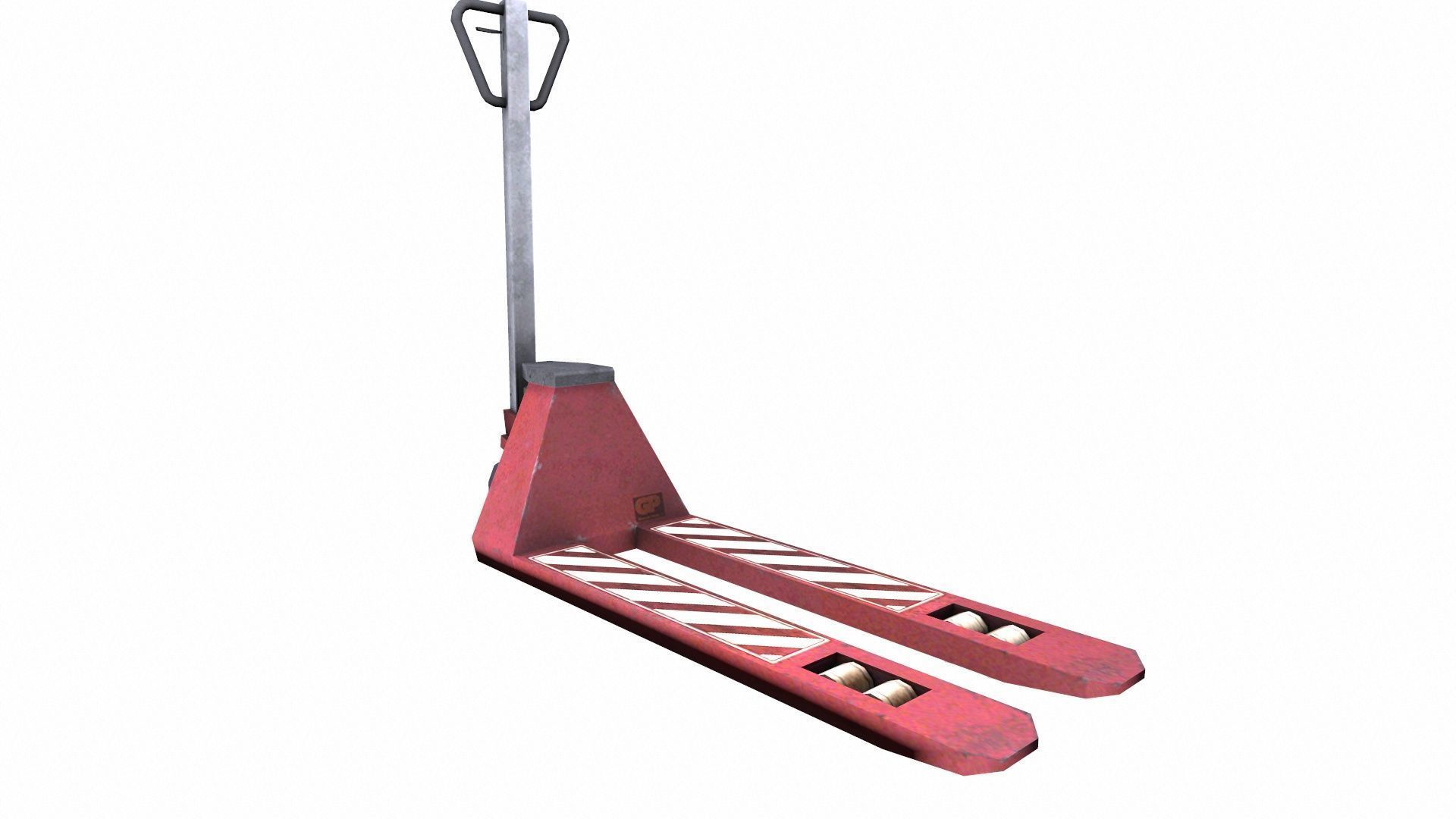 Pallet Jack Low-poly 3D model_8